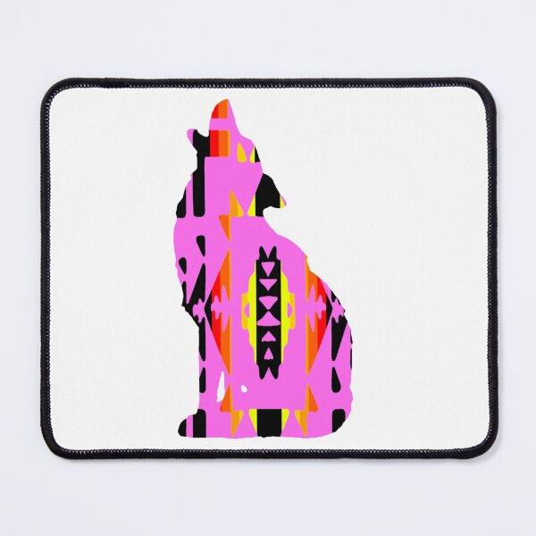 Item preview, Pink / Fire Colors / Black Native Print Wolf designed and sold by JMWCD.