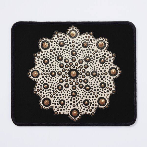Item preview, Gold and Black Painted Mandala - Black Background designed and sold by Louise-Mae.