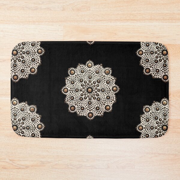 Item preview, Gold and Black Painted Mandala - Black Background designed and sold by Louise-Mae.