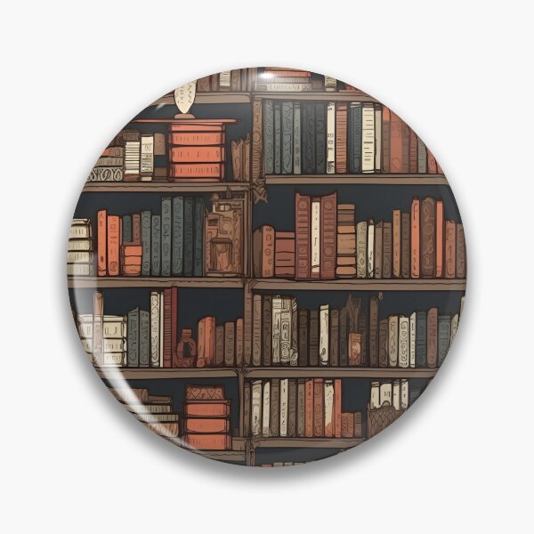 Artikelvorschau, Books in Library on Shelves entworfen und verkauft von CactusPan.
