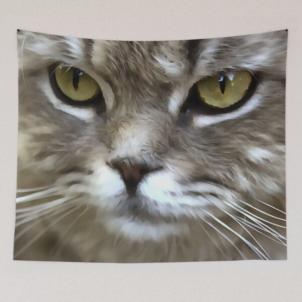 Item preview, Stunning Grey Cat Pet Artistic Portrait designed and sold by taiche.