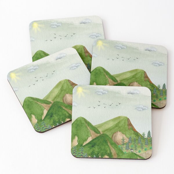 Item preview, Landscape with wild mountains and forest  designed and sold by AgnesTemplates.