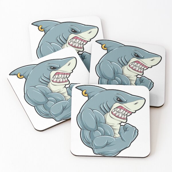 Item preview, ANGRY SHARK (WHITE) designed and sold by RUBYAL.