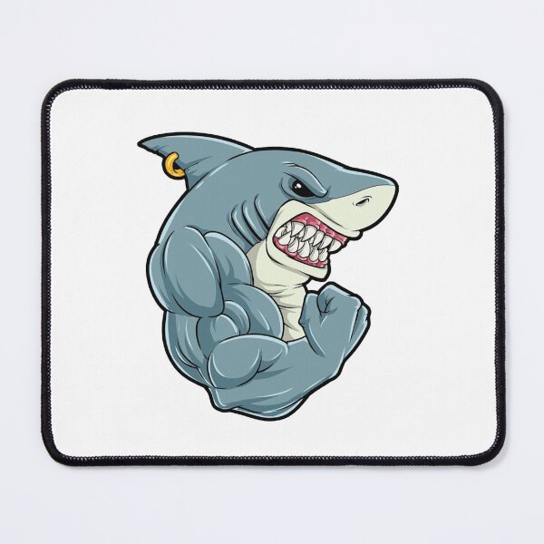 Item preview, ANGRY SHARK (WHITE) designed and sold by RUBYAL.