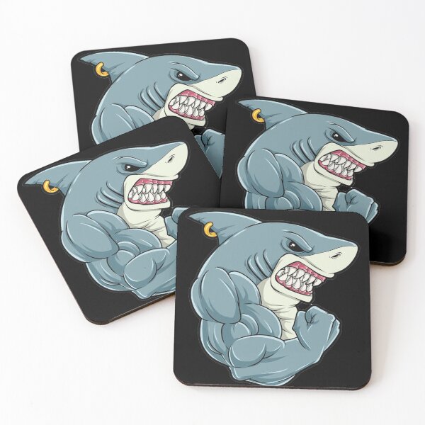 Item preview, ANGRY SHARK (BLACK) designed and sold by RUBYAL.