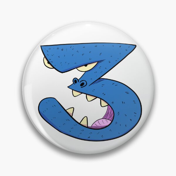 Item preview, Number Monsters - three 3 designed and sold by ngness.