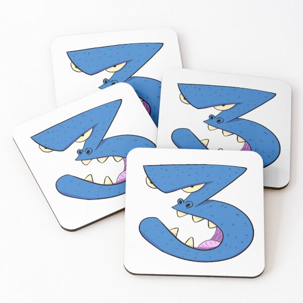 Item preview, Number Monsters - three 3 designed and sold by ngness.
