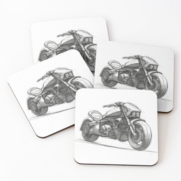 Item preview, Cyberpunk Motorbike Sketch designed and sold by SingularChan.