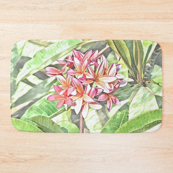 Item preview, Hawaiian Pink Plumeria Watercolor Digital Art designed and sold by CommandoCrane.