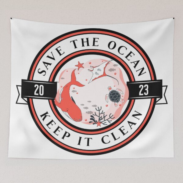Item preview, Save the ocean, t-shirt designed and sold by Blue  Dragon.