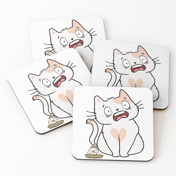 Item preview, Funny White Cat steps on a dirty diaper designed and sold by Pet Station.