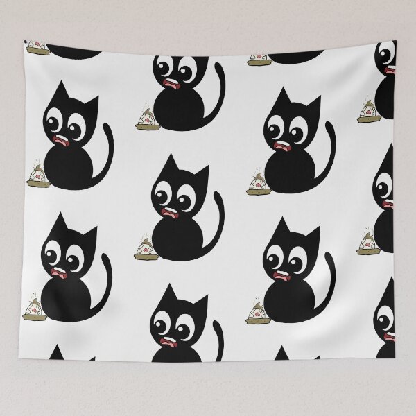 Item preview, Funny Black Cat steps on a dirty diaper designed and sold by Pet Station.