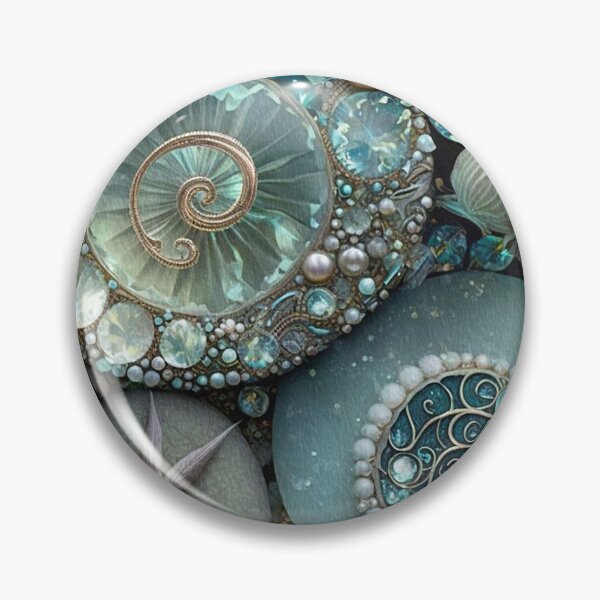 Item preview, Glittery Organic Sea Shells,Teal,Green designed and sold by GemstoneandLeaf.
