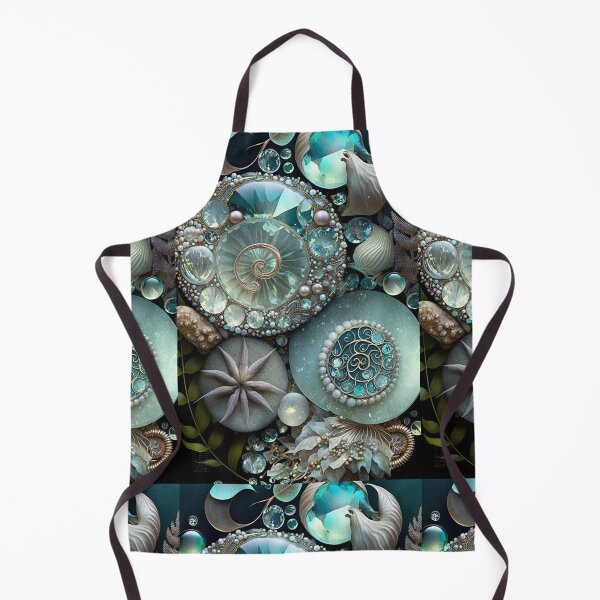 Item preview, Glittery Organic Sea Shells,Teal,Green designed and sold by GemstoneandLeaf.