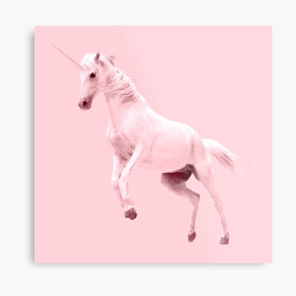 Pink Unicorn by Alice Monber Metal Print