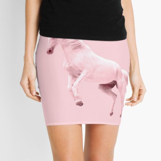 Pink Unicorn by Alice Monber Mini Skirt