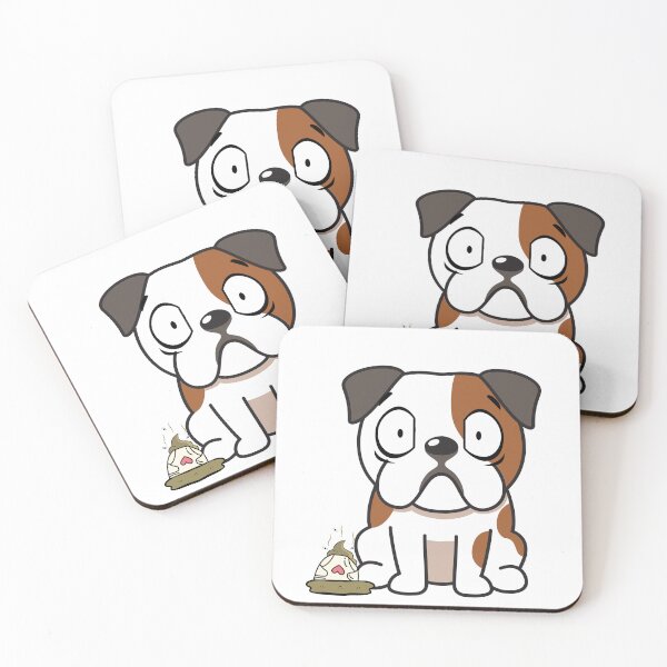 Item preview, Funny Bulldog steps on a dirty diaper designed and sold by Pet Station.