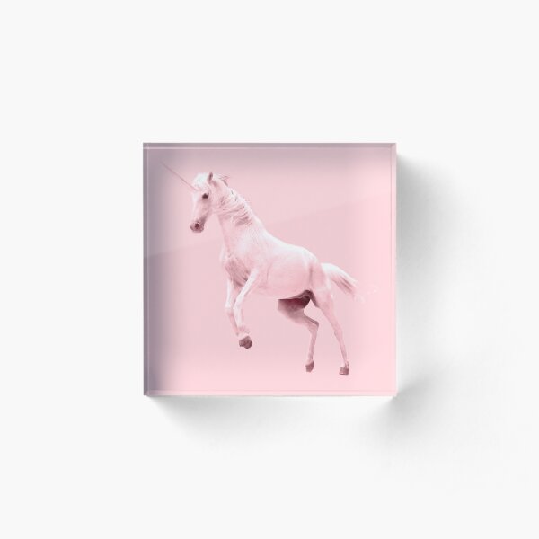 Pink Unicorn by Alice Monber Acrylic Block