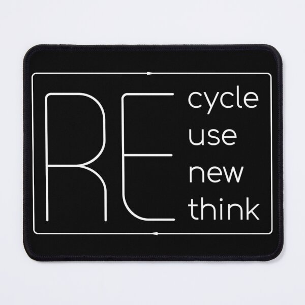 Item preview, Recycle Reuse Renew Rethink Crisis Environmental Activism Black designed and sold by Hazmat-AI7.
