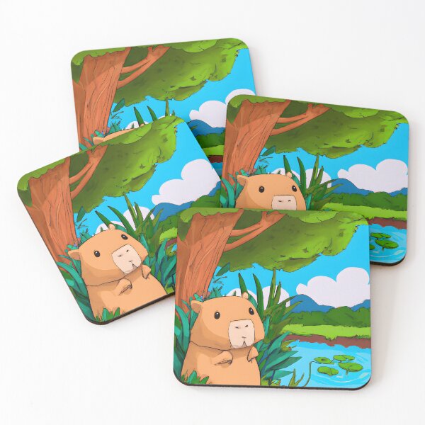 Item preview, Cartoon Capybara designed and sold by ArtfulThreadsCo.