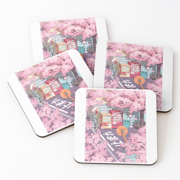 Item preview, A beautiful aesthetic Tokyo street andthe pink sakura tree blossom designed and sold by miranda101tees.