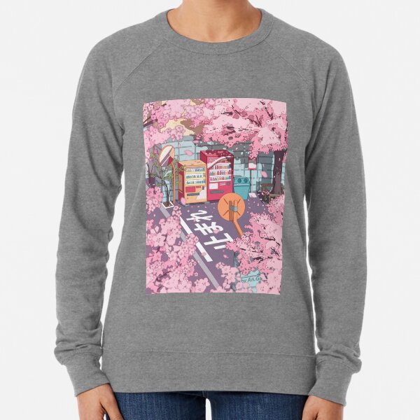 Item preview, A beautiful aesthetic Tokyo street andthe pink sakura tree blossom designed and sold by miranda101tees.