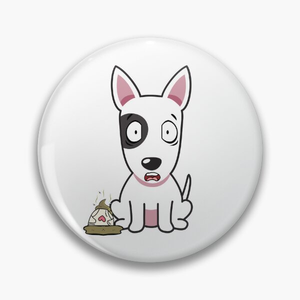 Item preview, Funny Bull Terrier steps on a dirty diaper designed and sold by Pet Station.