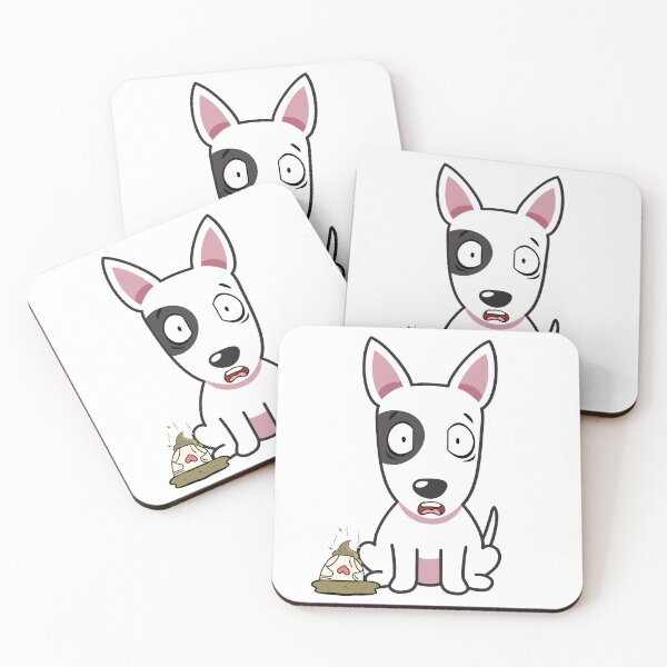 Item preview, Funny Bull Terrier steps on a dirty diaper designed and sold by Pet Station.