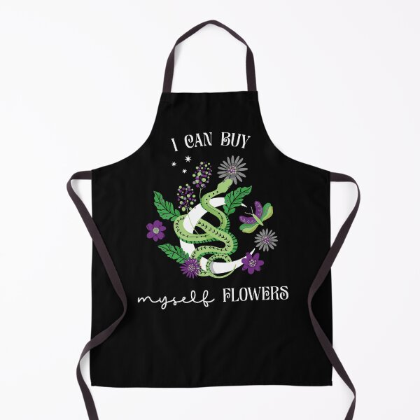 Item preview, I Can Buy Myself Flowers Green Snake and Wildflower Design in Aro Ace Pride Colors designed and sold by MoniqueNelson.