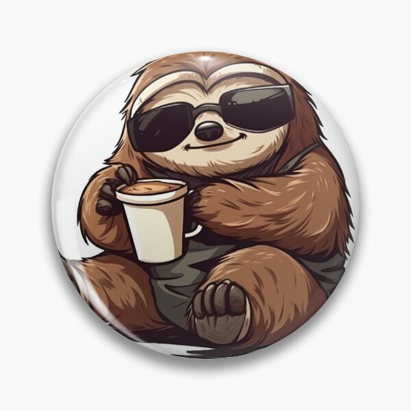 Artikelvorschau, Faultier Kaffeetrinken entworfen und verkauft von ArtifiedDigital.