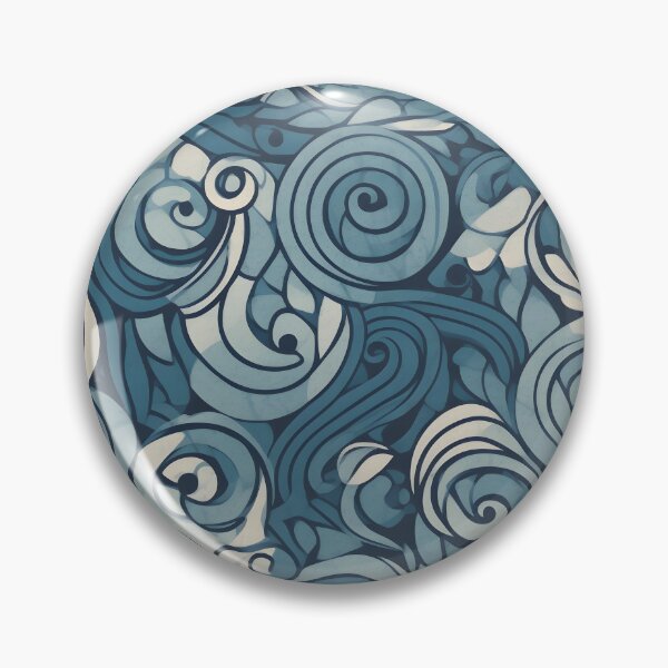Artikelvorschau, Slate Blue Color Swirls Seamless Pattern entworfen und verkauft von palaco210.