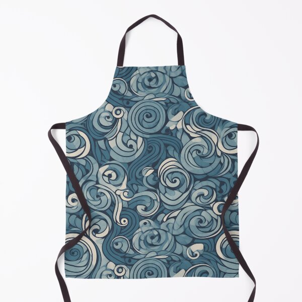 Artikelvorschau, Slate Blue Color Swirls Seamless Pattern entworfen und verkauft von palaco210.