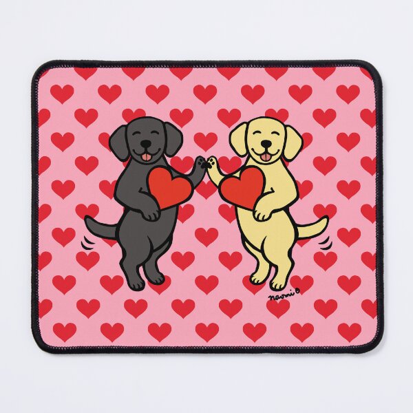Item preview, Black Labrador and Yellow Labrador Valentine designed and sold by HappyLabradors.