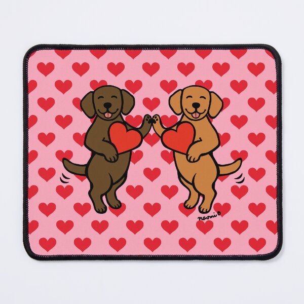 Item preview, Chocolate Labrador and Fox Red Labrador Valentine designed and sold by HappyLabradors.