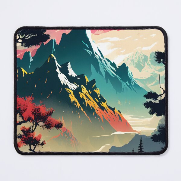 Aperçu de l'œuvre Montagnes du lever du soleil (Collection Vibrants) créée et vendue par NarideaDesigns.