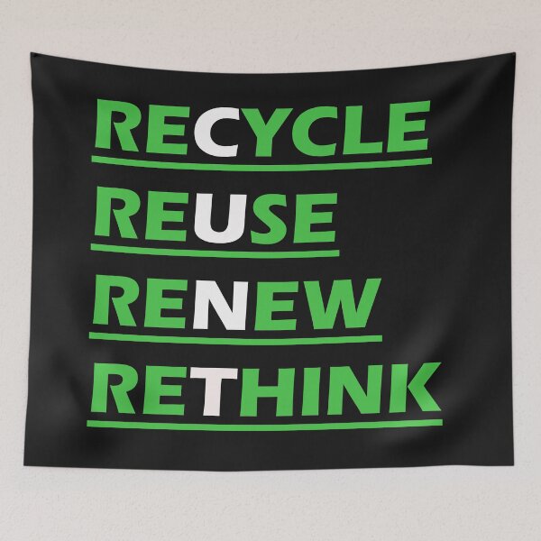 Item preview, Recycle reuse renew rethink funny designed and sold by somi3art.
