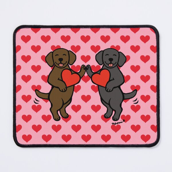 Item preview, Black Labrador and Chocolate Labrador Valentine designed and sold by HappyLabradors.