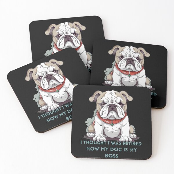 Item preview, I THOUGHT I WAS RETIRED, NOW MY DOG IS MY BOSS. Funny Retirement Gift for Dog Lovers designed and sold by CRAZY&ART.