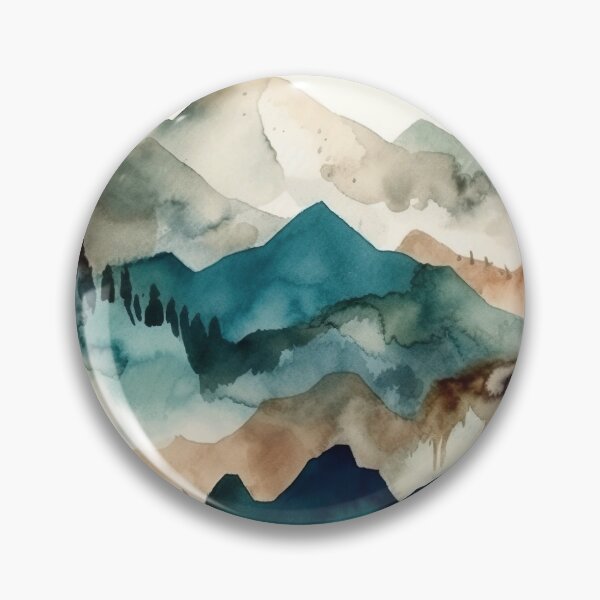 Item preview, Watercolor Wash Mountain Range designed and sold by Matt's Artificial Nature.