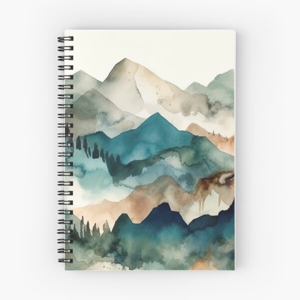 Item preview, Watercolor Wash Mountain Range designed and sold by Matt's Artificial Nature.