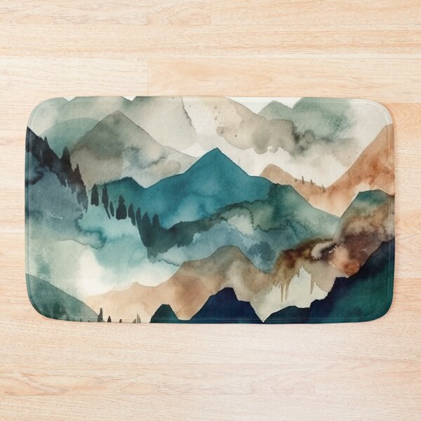 Item preview, Watercolor Wash Mountain Range designed and sold by Matt's Artificial Nature.