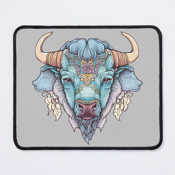 Item preview, Bull Buffalo Cow Wise Shaman Head Design Vivid designed and sold by CarpeDiem96.