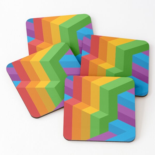 Item preview, [W.THI] COLORs - A Lovely Rainbow Harmonized with Patterns of Wave - simple 3D Isometric Colorful designed and sold by Warit THI.