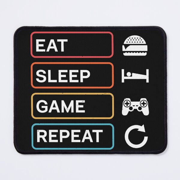 Item preview, Eat Sleep Game Repeat designed and sold by LafabrikdeSkye.