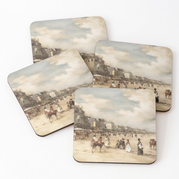 Artikelvorschau, Trouville beach vintage oil painting entworfen und verkauft von mliotard.