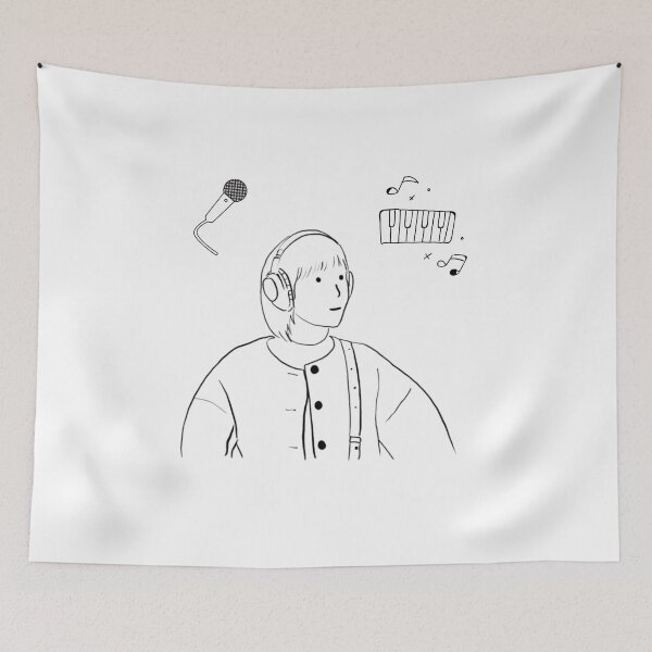 Item preview, Woo Yeong Woo listening to music &  musical background designed and sold by paintingtour.