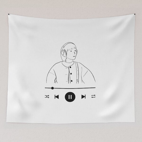 Item preview, Woo Yeong Woo listening to music &   music player background designed and sold by paintingtour.