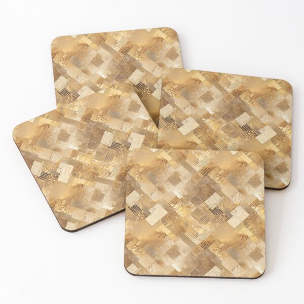 Item preview, Golden Geometric Opulence Square Pattern designed and sold by Adam Prettyjohns.