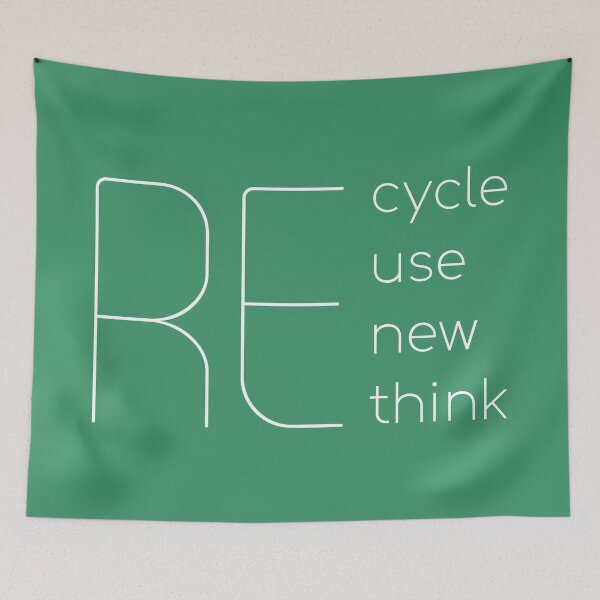 Item preview, Recycle Reuse Renew Rethink Crisis Environmental Activism Green designed and sold by Hazmat-AI7.