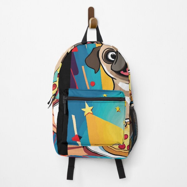 Item preview, pug dog eating pizza designed and sold by Batiz.